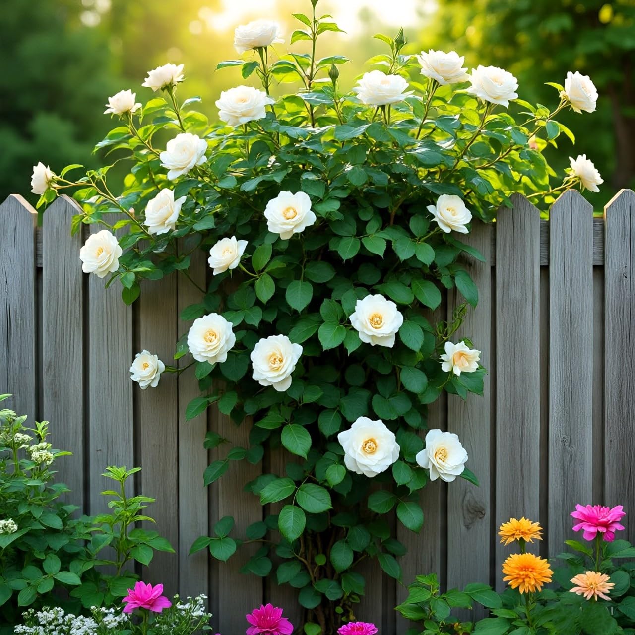 NooElec Seeds India Climbing Rose Flower Seeds, 60 Seeds Pack - Hybrid, Year-Round Blooms, Minimal Care (WHITE) - Image 3 thumbnail