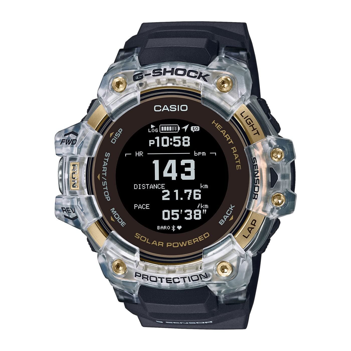 Casio Men's G-Shock Quartz Watch with Plastic Strap, Black, 26 (Model: GBD-H1000-1A9ER)