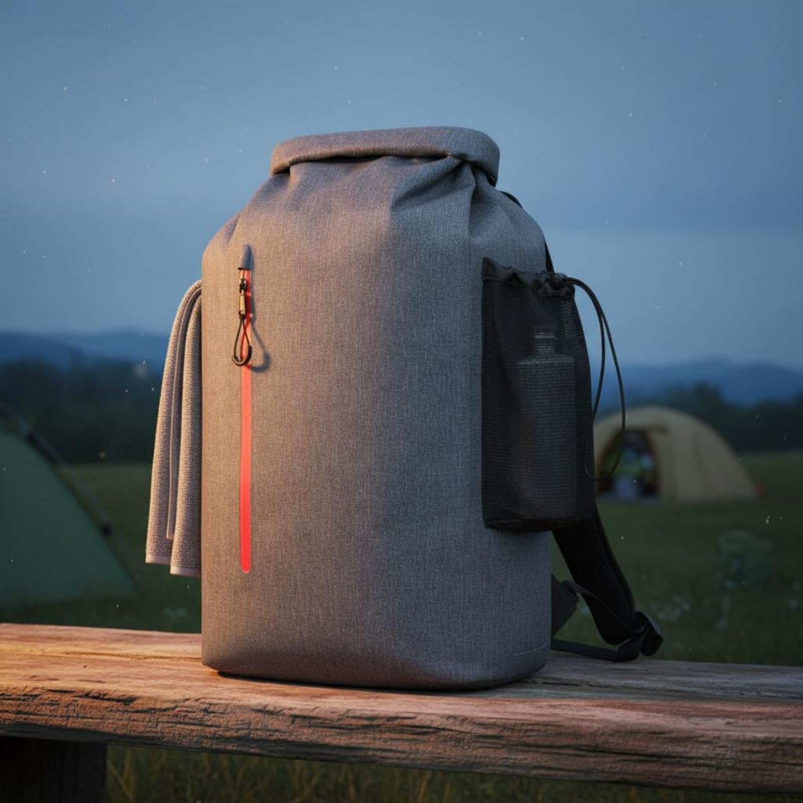 Gralara Outdoor Rucksack Wasserdicht Rucksack Tasche Daypack mit Rolltop IPX8 30L Cationisches Gewebe Mehrere Fächer Verstellbare Schultergurte Unterstützende, Grau, Grau, Einheitsgröße