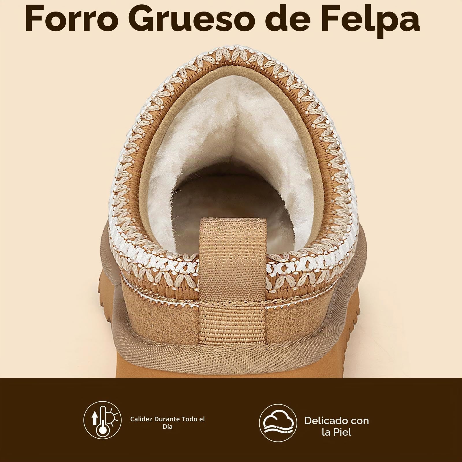 Mishansha Zapatillas Casa Mujer Invierno Peluche Pantuflas EU 36-43