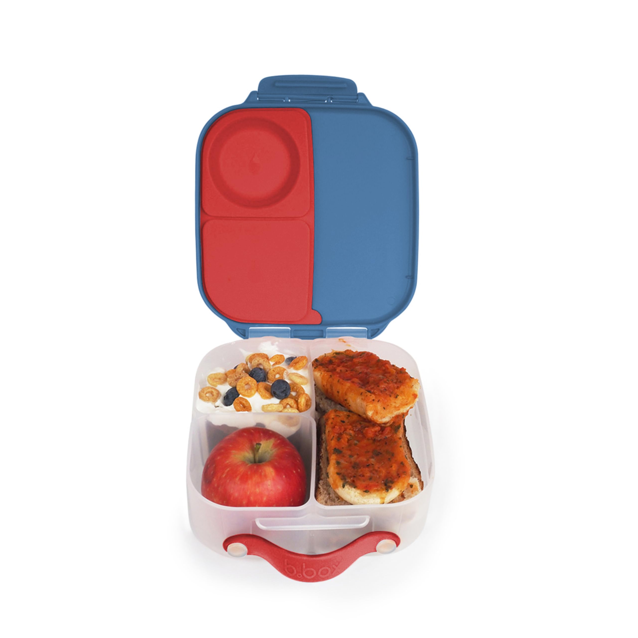 b.box Mini Lunchbox | Bento Box with 3 Compartments (2 Leakproof) | Ideal for Toddlers, Kids Lunch & Snacks | Fits Whole Piece of Fruit | BPA Free