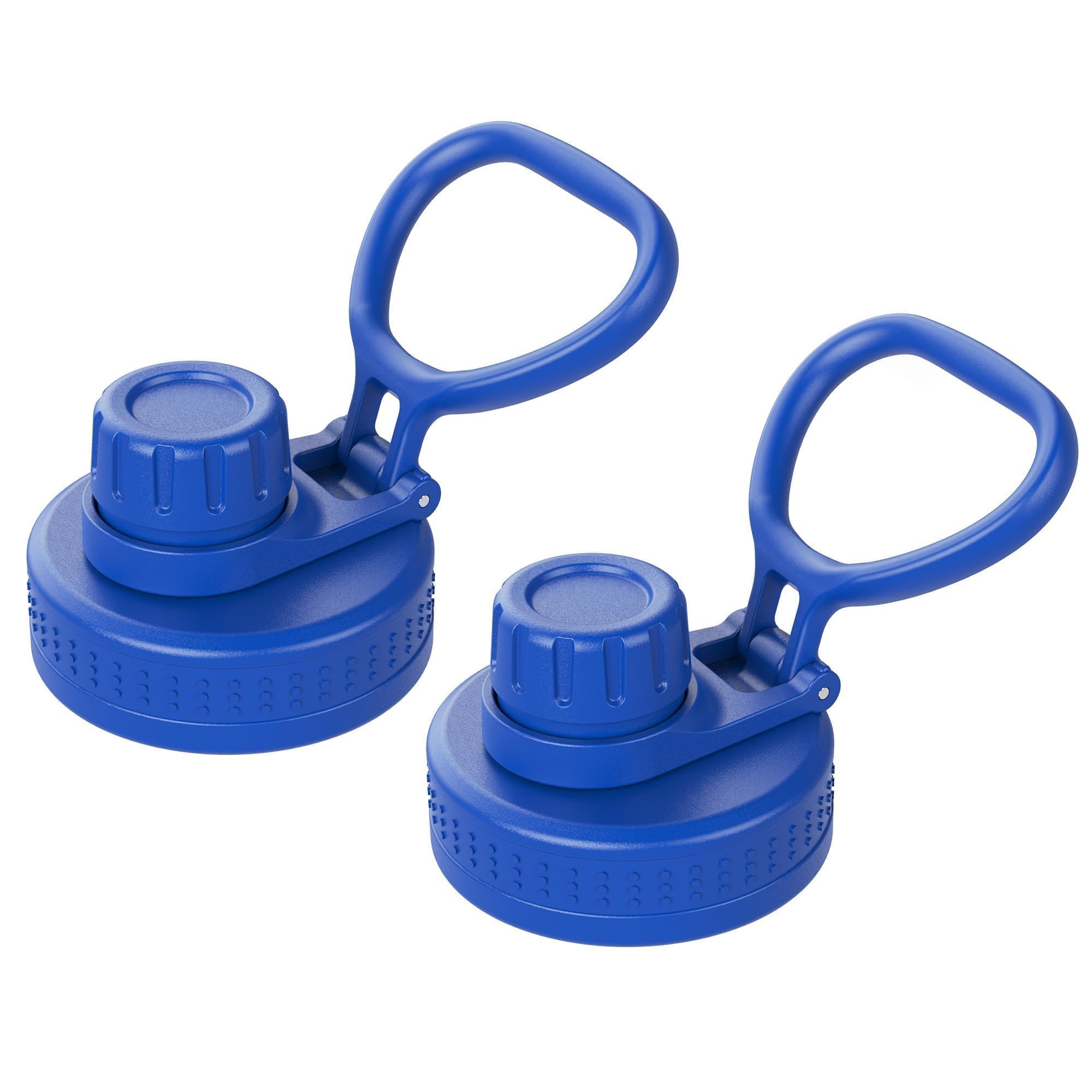 Auslaufdeckel für Hydroflaschen mit breiter Öffnung, Ersatzdeckel für Sportwasserflaschen mit 12, 16, 18, 22, 32, 40, 64 g (Blau, 2 Stück)