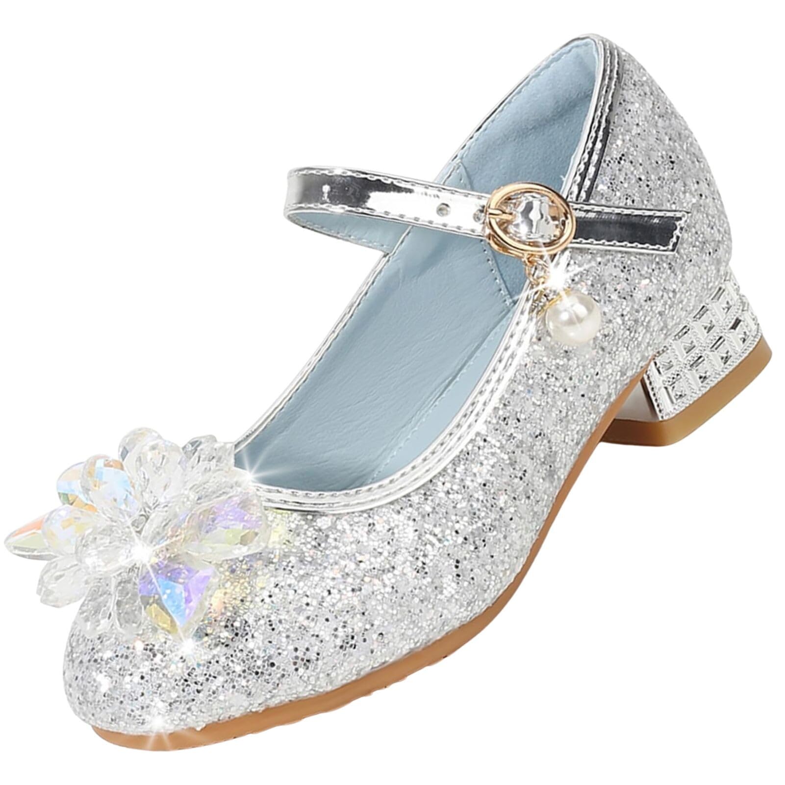 Chaussure Talon Enfant Princesse Fille Ballerine Paillettes Papillon Danser Date d'anniversaire Fête Mariage Noël Carnaval