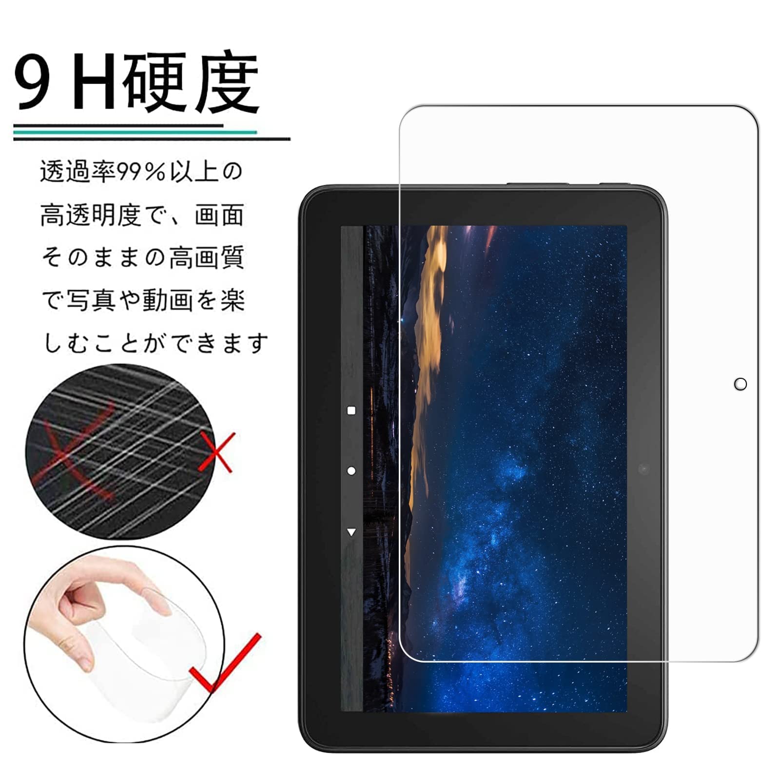 Amazon.co.jp: 【2枚】For Fire 7 2022年発売 7インチ 専用 強化