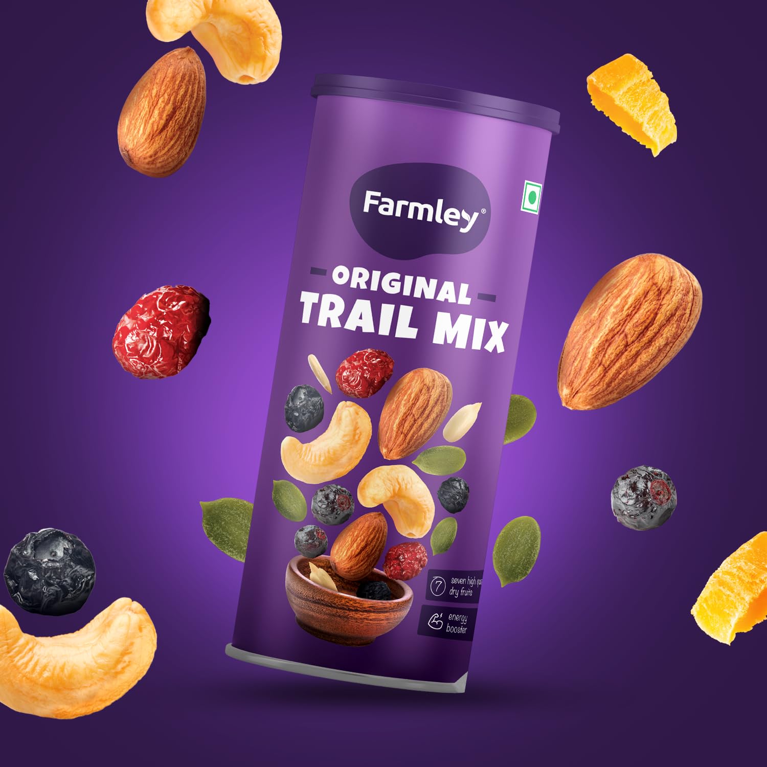 Farmley Trail Mix | 7 Superfood in 1 Mixes | Dry Fruits Contains Almonds, Cashews, Blueberries, Blackcurrant, Pumpkin & Sunflower Seeds 325g (Pack of 1) 3