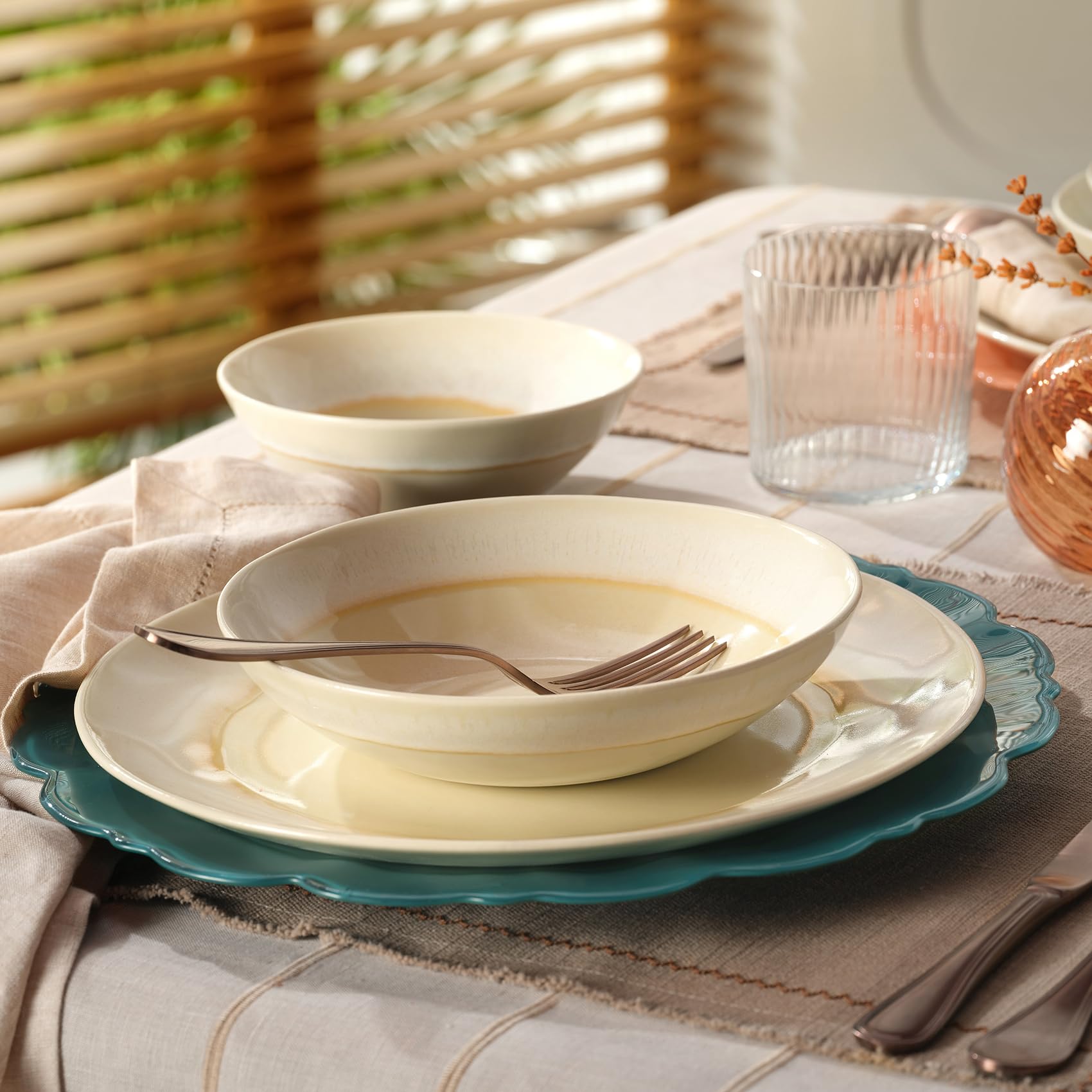 Leırıa Stoneware Çukur Tabak 20 Cm Mavi