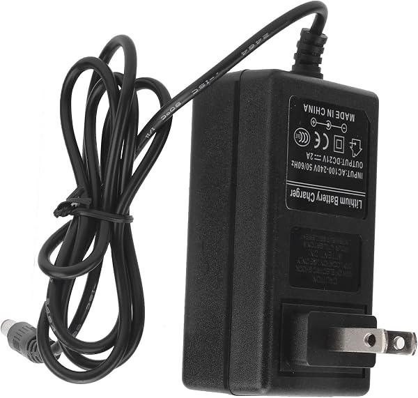 POENVFPO 21V 2A Lithium Battery Charger, PC Engineering Plastic Shell with Intelligent Overvoltage Overload Short Circuit Protection, Wide Input Voltage for Power Tools and Devices - 5