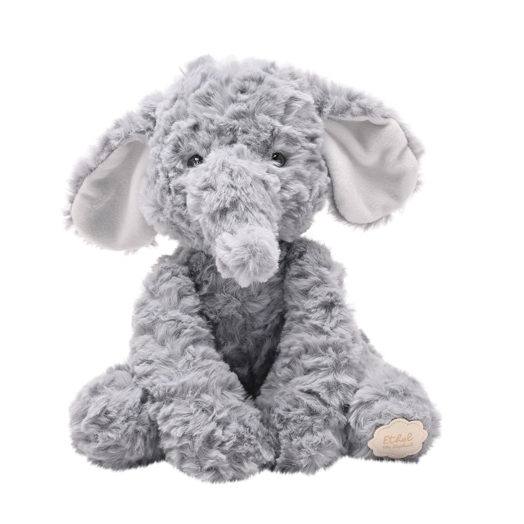 Ethel the Plush Sitting Grey Elephant  22 cm Soft Stuffed Animal Toy for Babies & Toddlers | Cuddly Comfort Toy for Kids 03 | Creative & Dreamy Softie Character | Machine Washable Gift