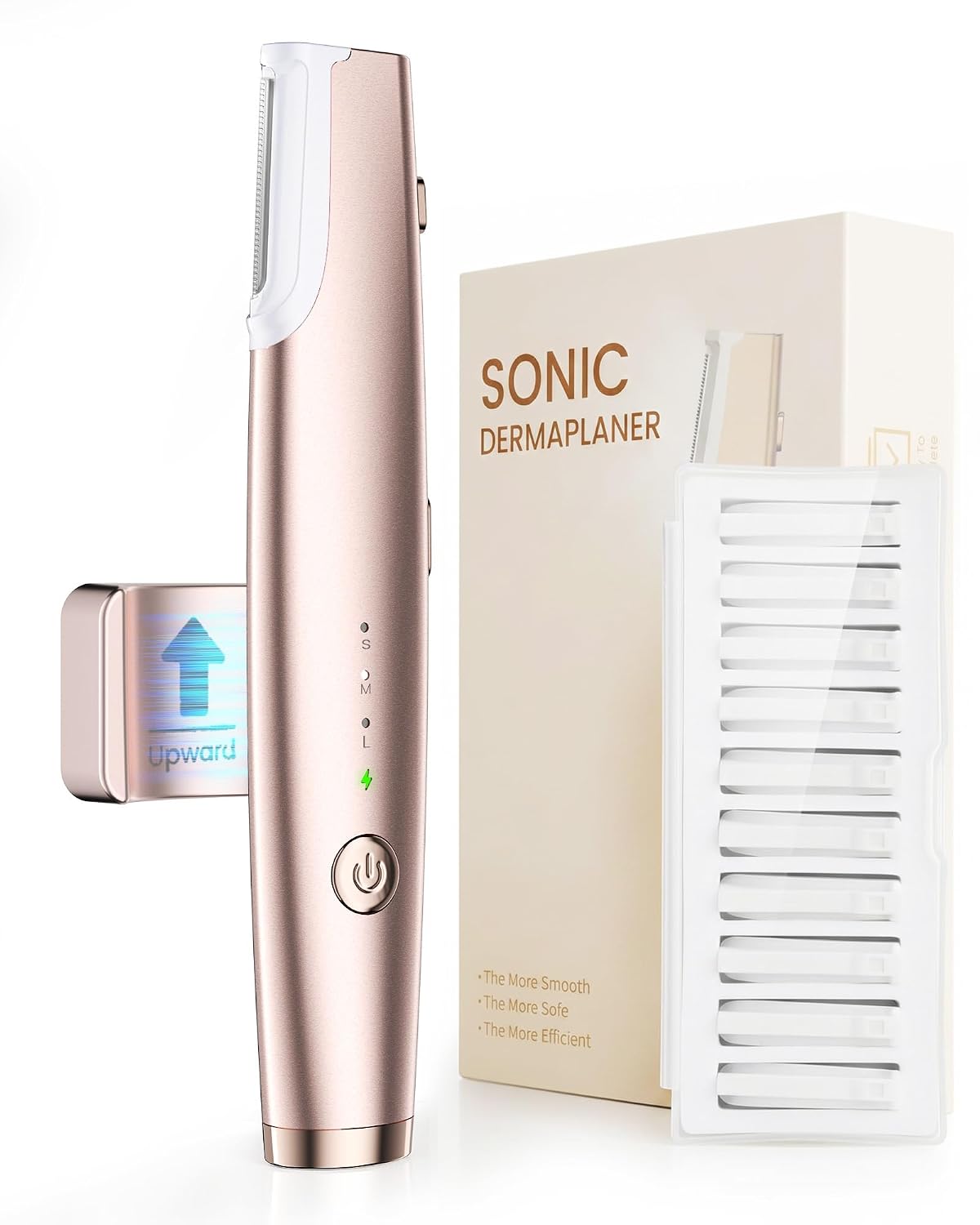 PAPMINI Sonic Dermaplane Razor - LED Facial Exfoliator