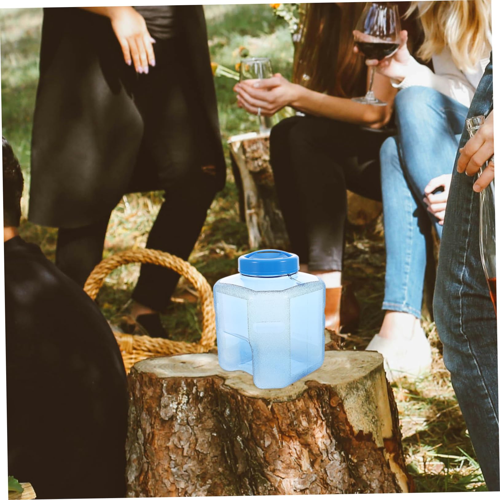 ibasenice Tragbarer Wasserspeicherbehälter Faltbarer Wasserkanister für Camping Outdoor Aktivitäten Lebensmittelechter mit Komfortablem Tragegriff Vielseitig Einsetzbar