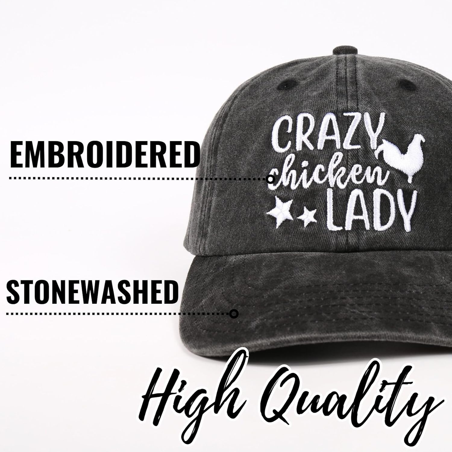 InnoBeta Chicken Gifts for Women, Chickens Themed Baseball Cap Gift for Her, Adjustable Hat for Christmas - Image 4