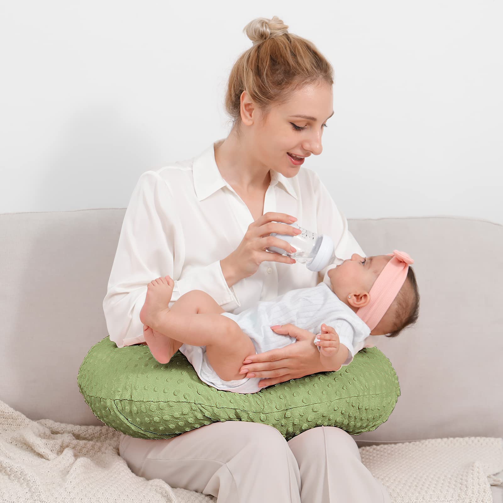 Cuscino da allattamento e posizione, supporto per l'allattamento al seno, alimentazione con bottiglia, supporto per sedere del bambino, supporto per il tempo a pancia in giù per bambini maschi