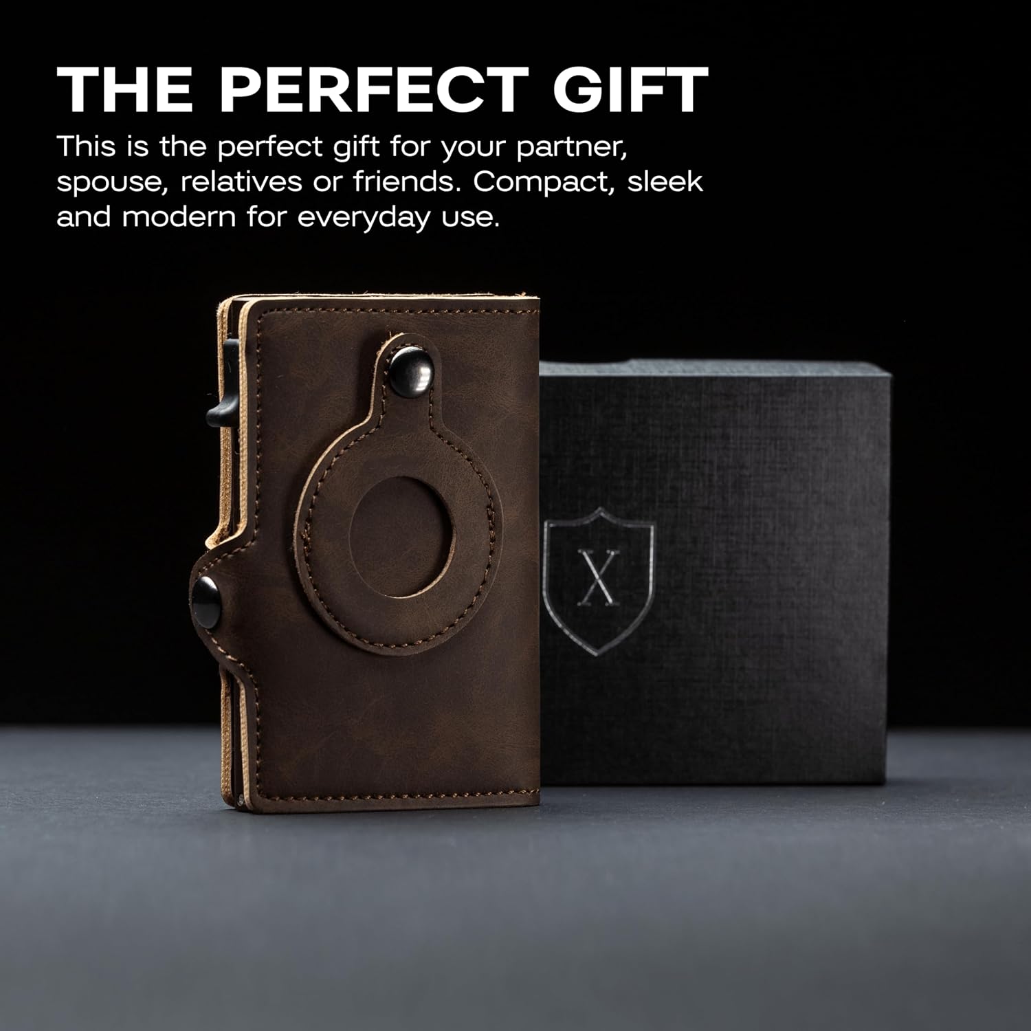 Xclusive Airtag Wallet for Men | Trifold RFID Wallet | Luxurious Card Holder & Minimalist Wallet with Money Clip | Blend of Luxury & Utility in Men’s Wallets | Dark Brown