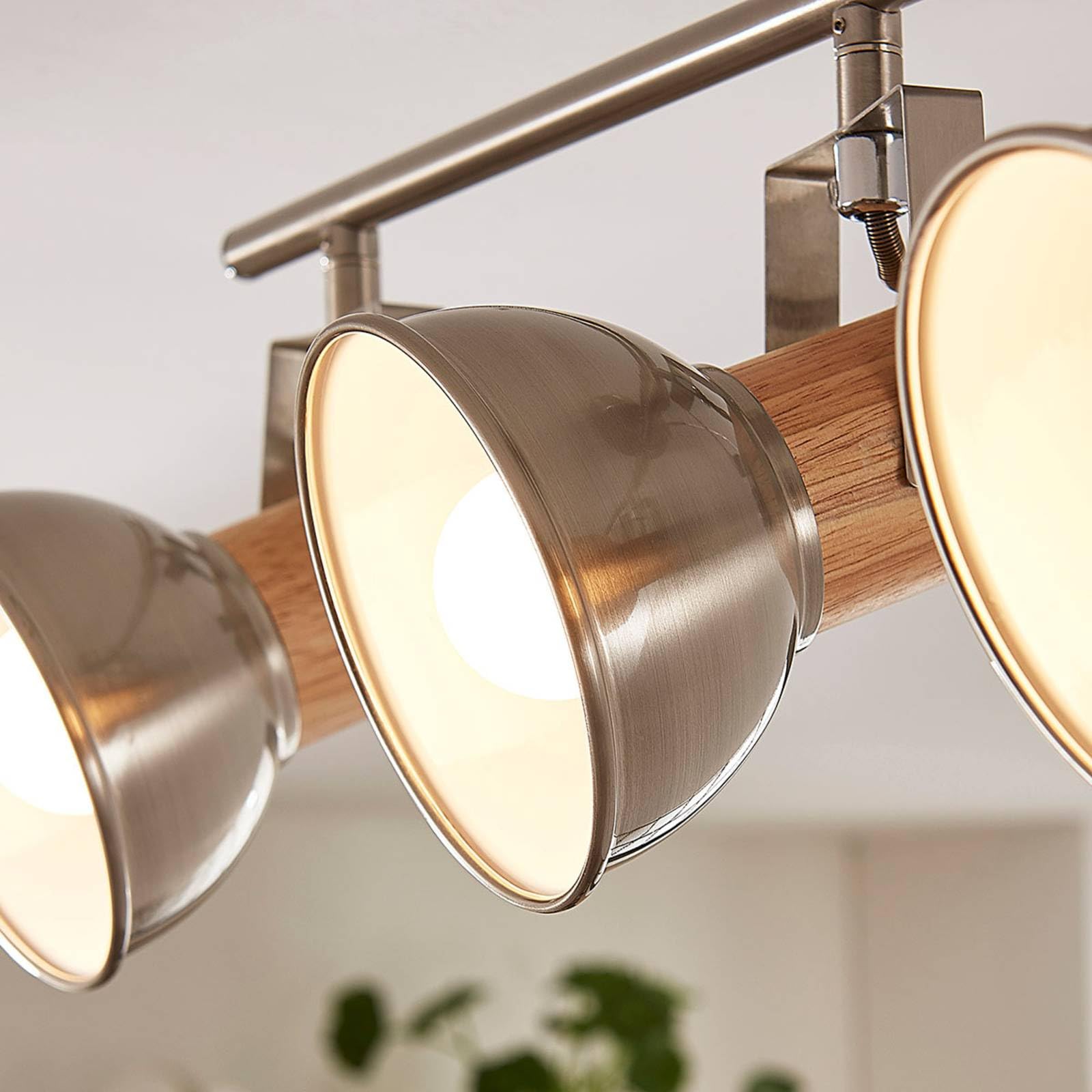 Lindby Strahler Dennis (Modern) in Alu aus Metall (4 flammig, E14) - Deckenlampe Deckenleuchte Lampe Spot Küchenleuchte