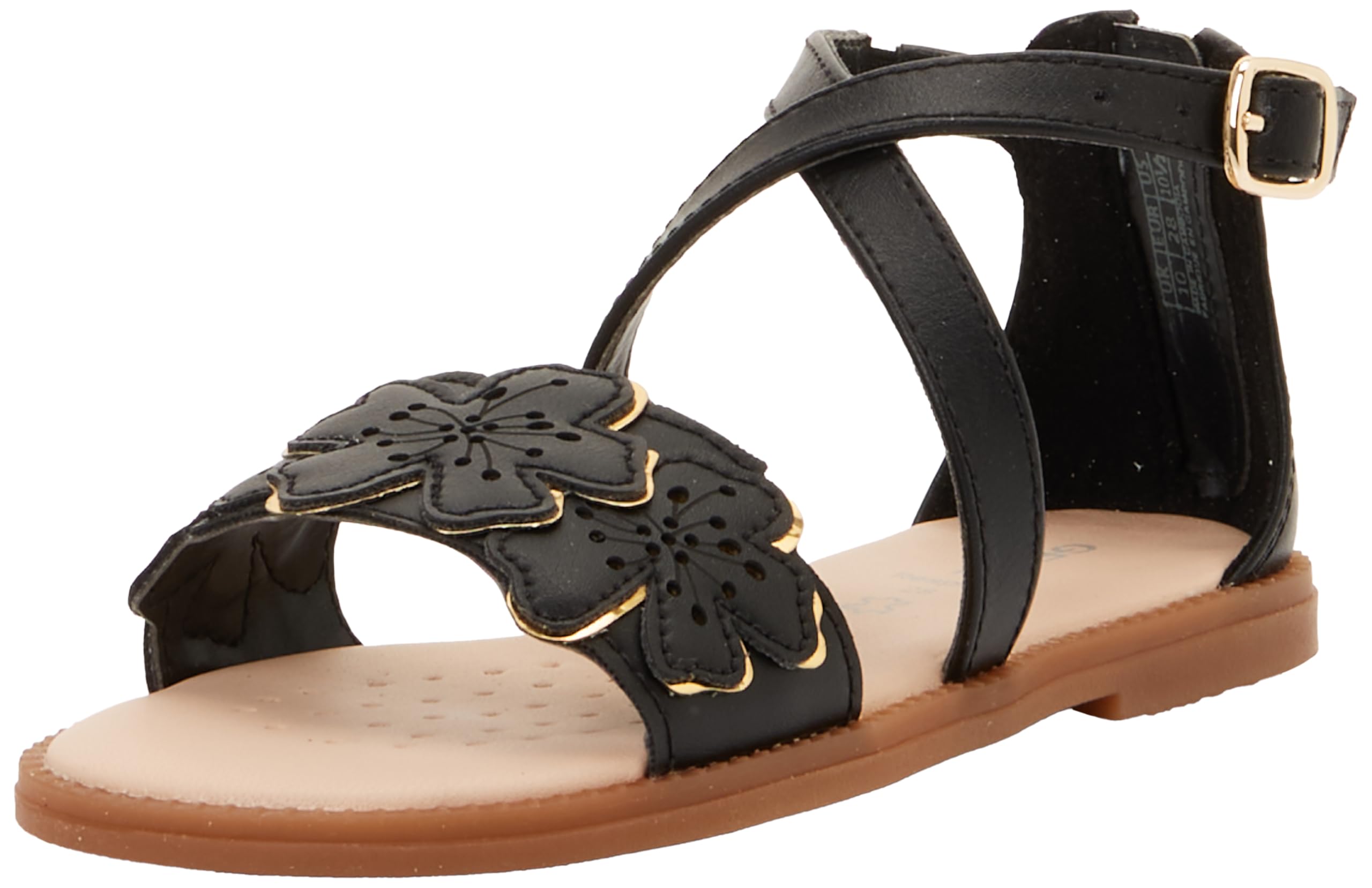 Geox J Karly Girl Sandal, Black, 29 EU