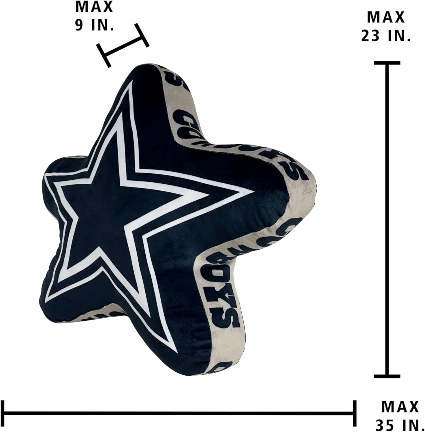 FANMATS NFL XL Puff Plush Pillow – Plush Oversized Decorative Pillow for Couch & Bed | Team Logo Shape