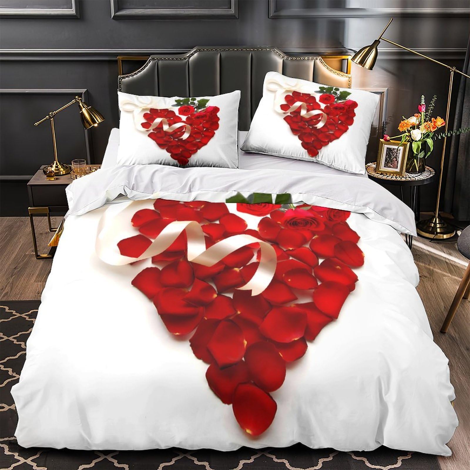 Housse de couette roses romantiques 3D pour transformer votre chambre de couple en cocon doux