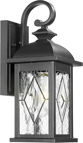 NAXTTII Porch Lights Outdoor 21 Inch Large Outdoor Wall Lights with Clear Water Ripple Glass Aluminum Waterproof and E26 Socket