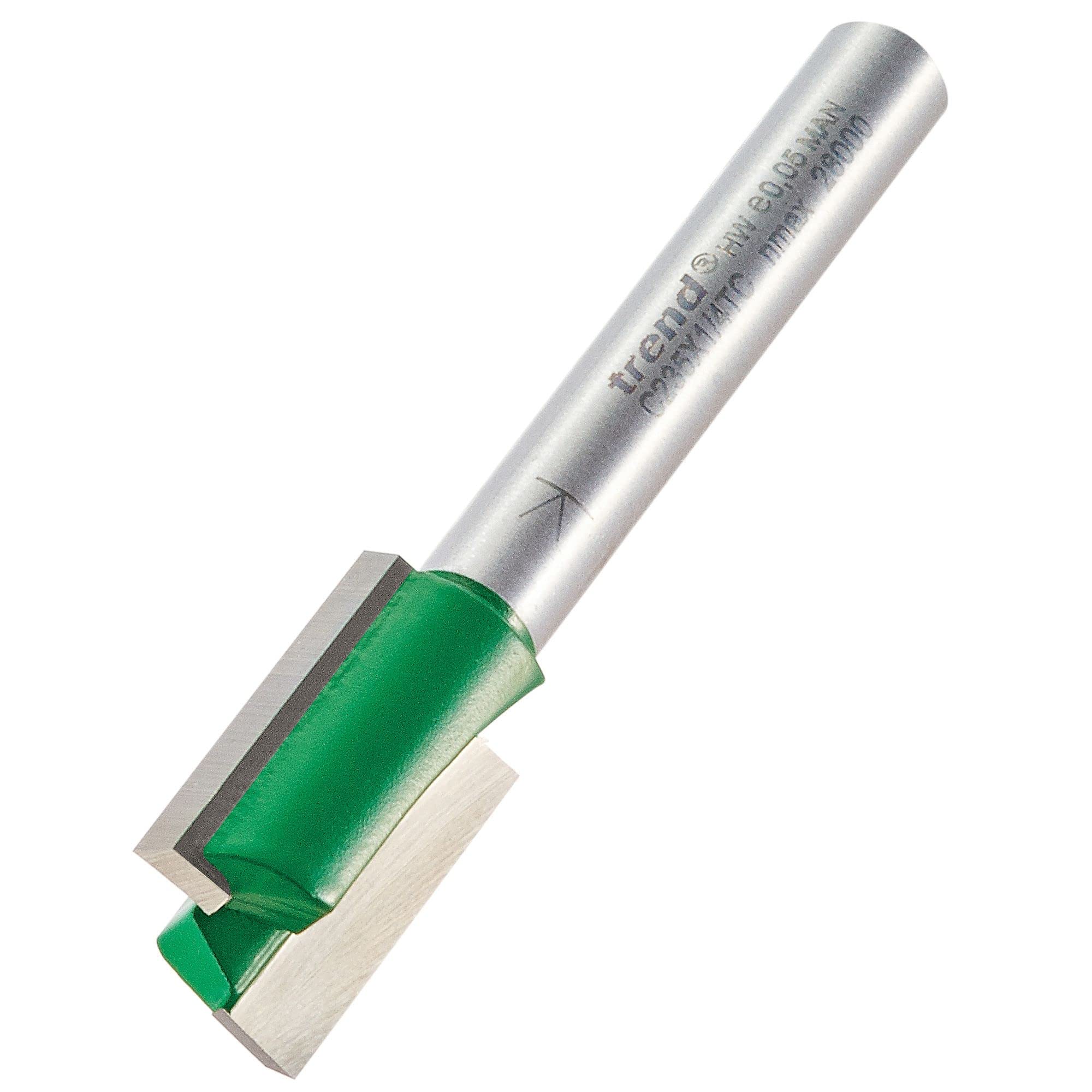 Trend Craftpro Straight Two Flute Router Cutter, 1/4 Inch Shank, 12.7Mm Cut Diameter & 19Mm Cut Length, Tungsten Carbide Tipped, C235x1/4Tc