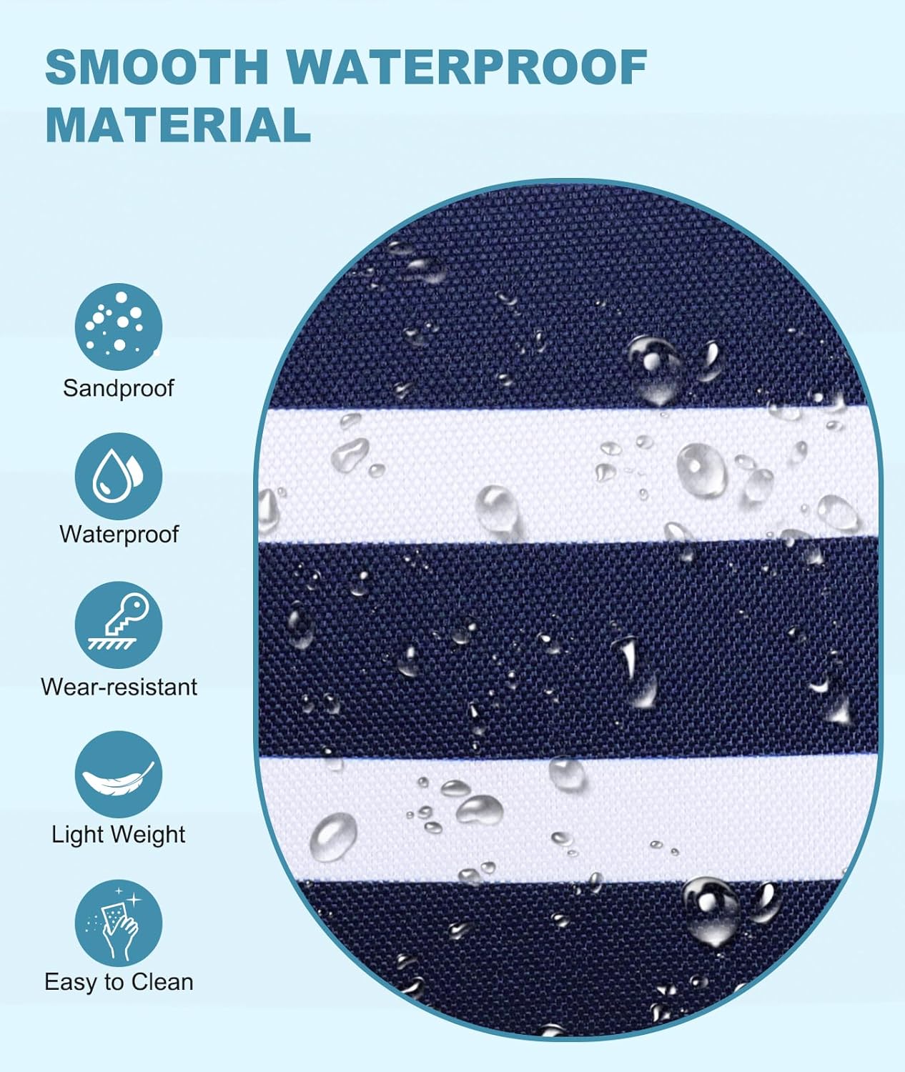 Extra Large Beach Bag Waterproof Beach Totes Bags for Women, Lightweight Foldable Pool Bag with Zipper Wet Compartment - Image 4