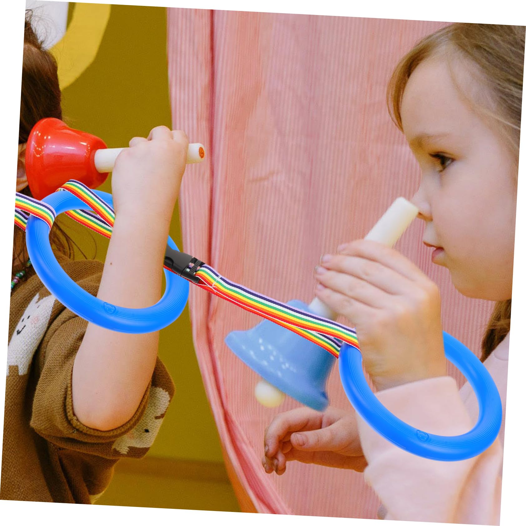 Beaupretty Cuerdas de Seguridad Infantiles Ajustables con Anillas Desmontables Asas Redondas Cómodas y Líneas Coloridas para Preescolar y Parque para