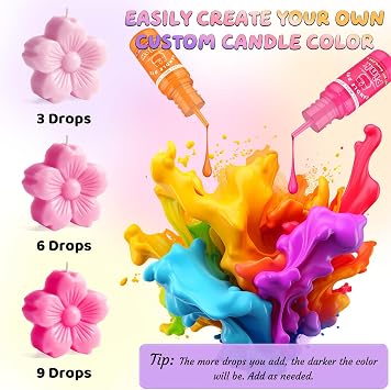 Candle Dye - 48 Colors Liquid Candle Color Dye