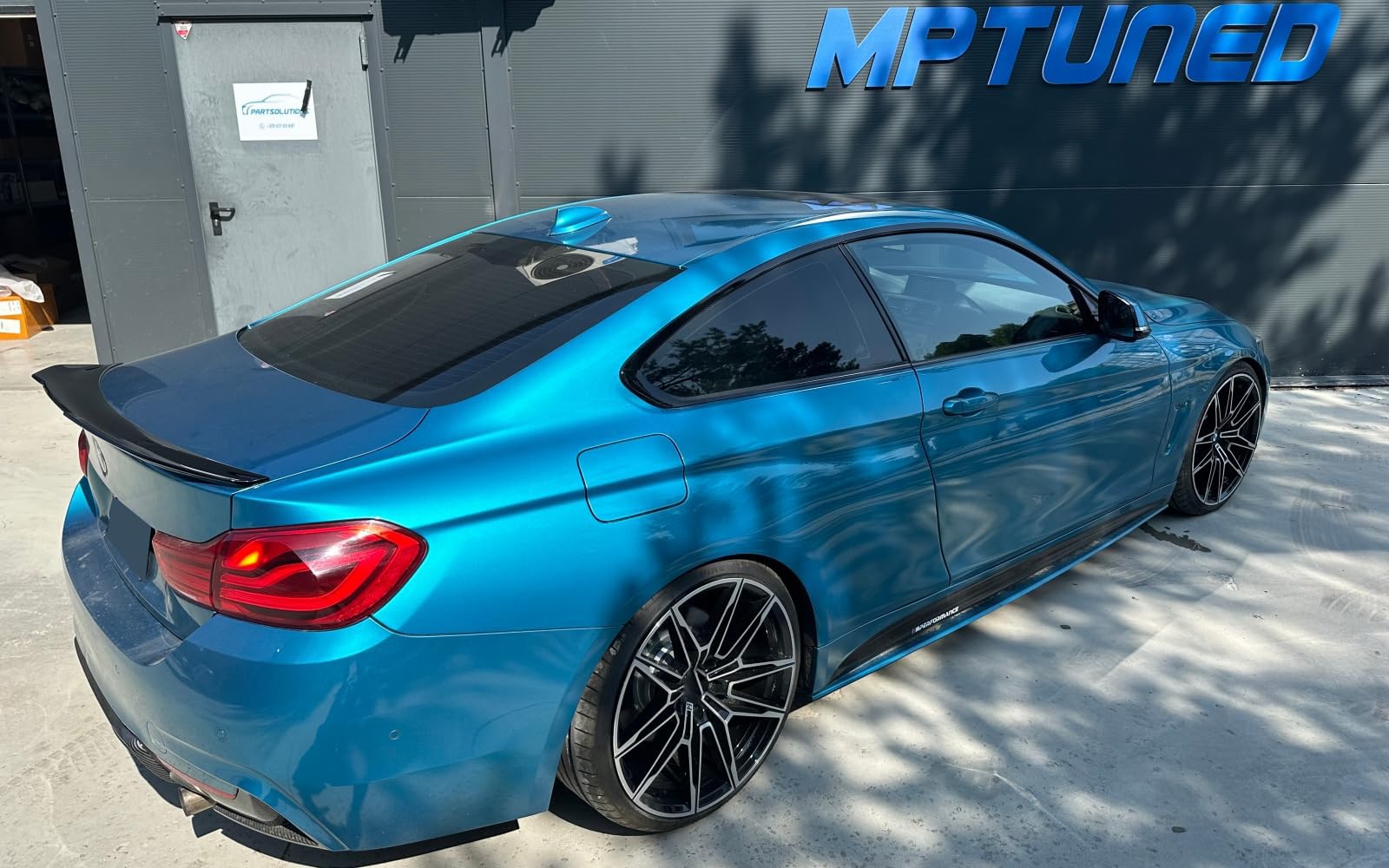 MpTuned F32 PSM Style Spoiler posteriore nero lucido 4 pezzi 2014-2019 Coupe 420i 428i 430i 435i 440i