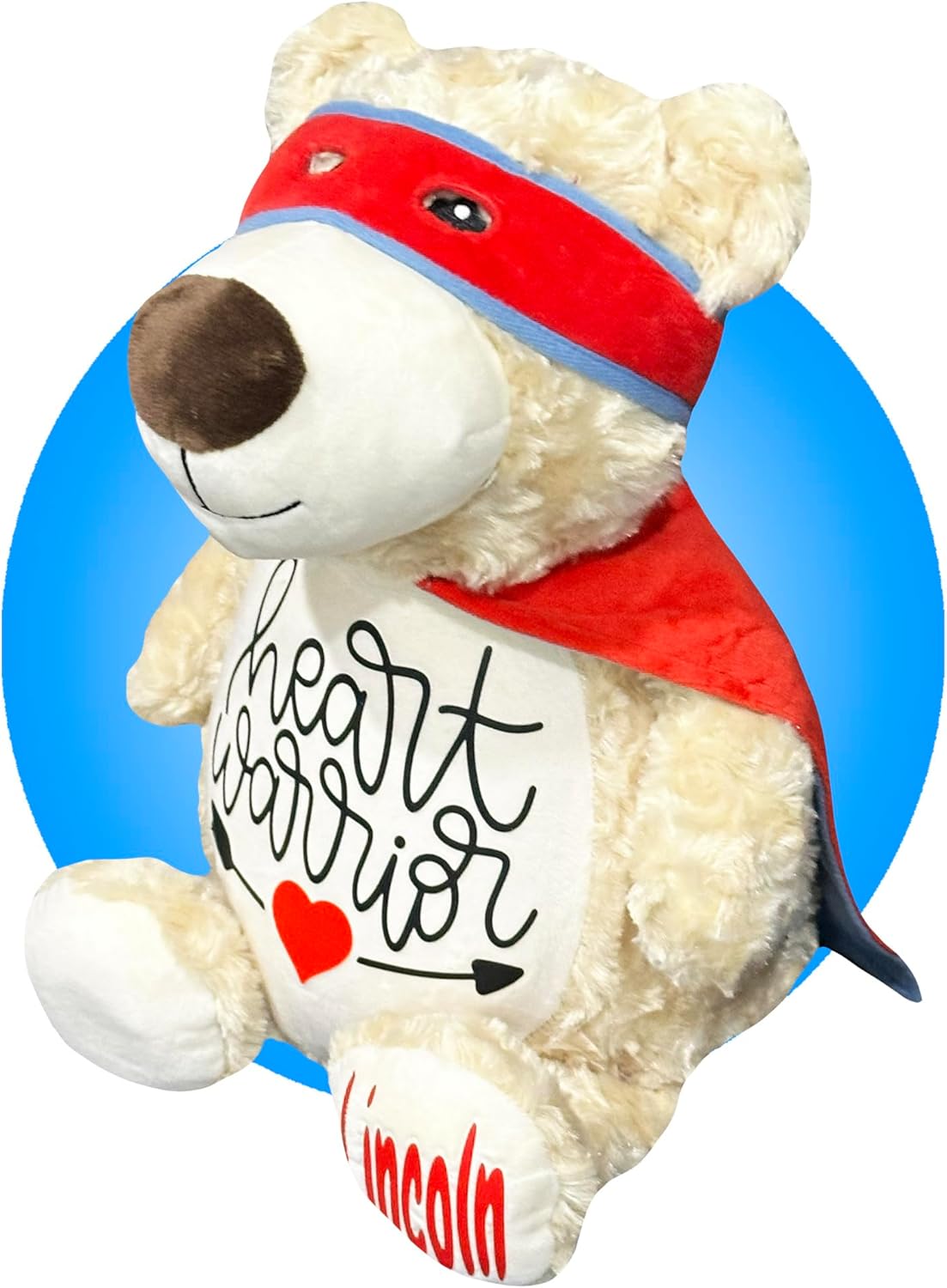 Heart Surgery Gifts for Kids - Personalized 17" Stuffed Animal - Get Well Soon Stuffed Animal - Gifts for Open Heart Surgery - CHD Awareness Heart Warrior Items