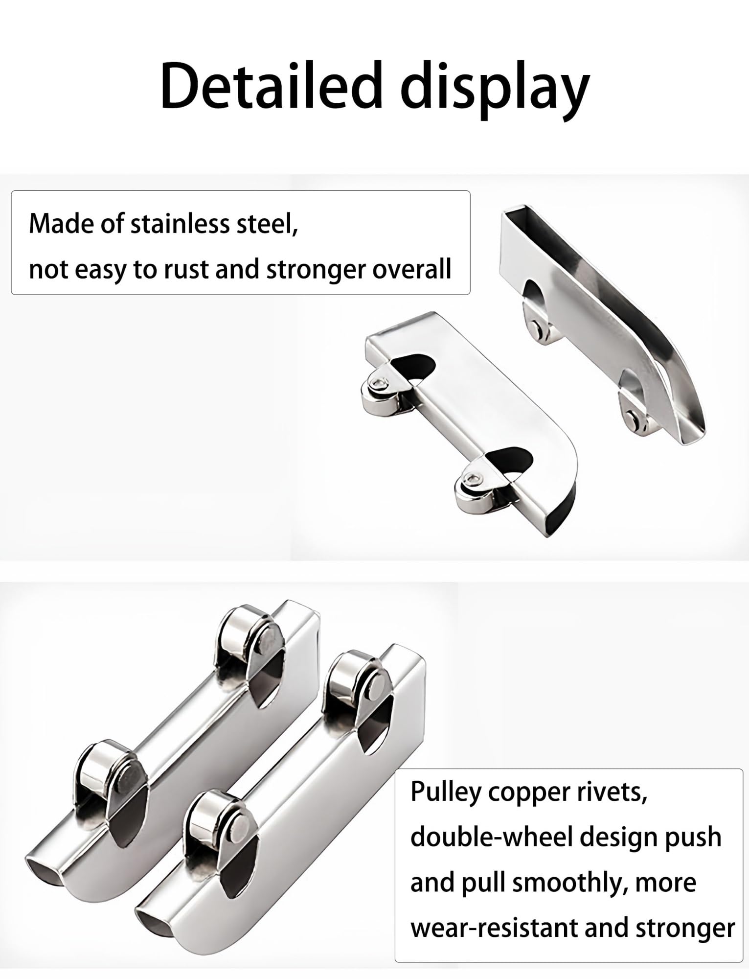 Zestaw prowadnic do potrójnych drzwi przesuwnych z aluminium o dużej wytrzymałości do drzwi szklanych, drewnianych i szaf o grubości 3-5 mm(110cm/43.3in)