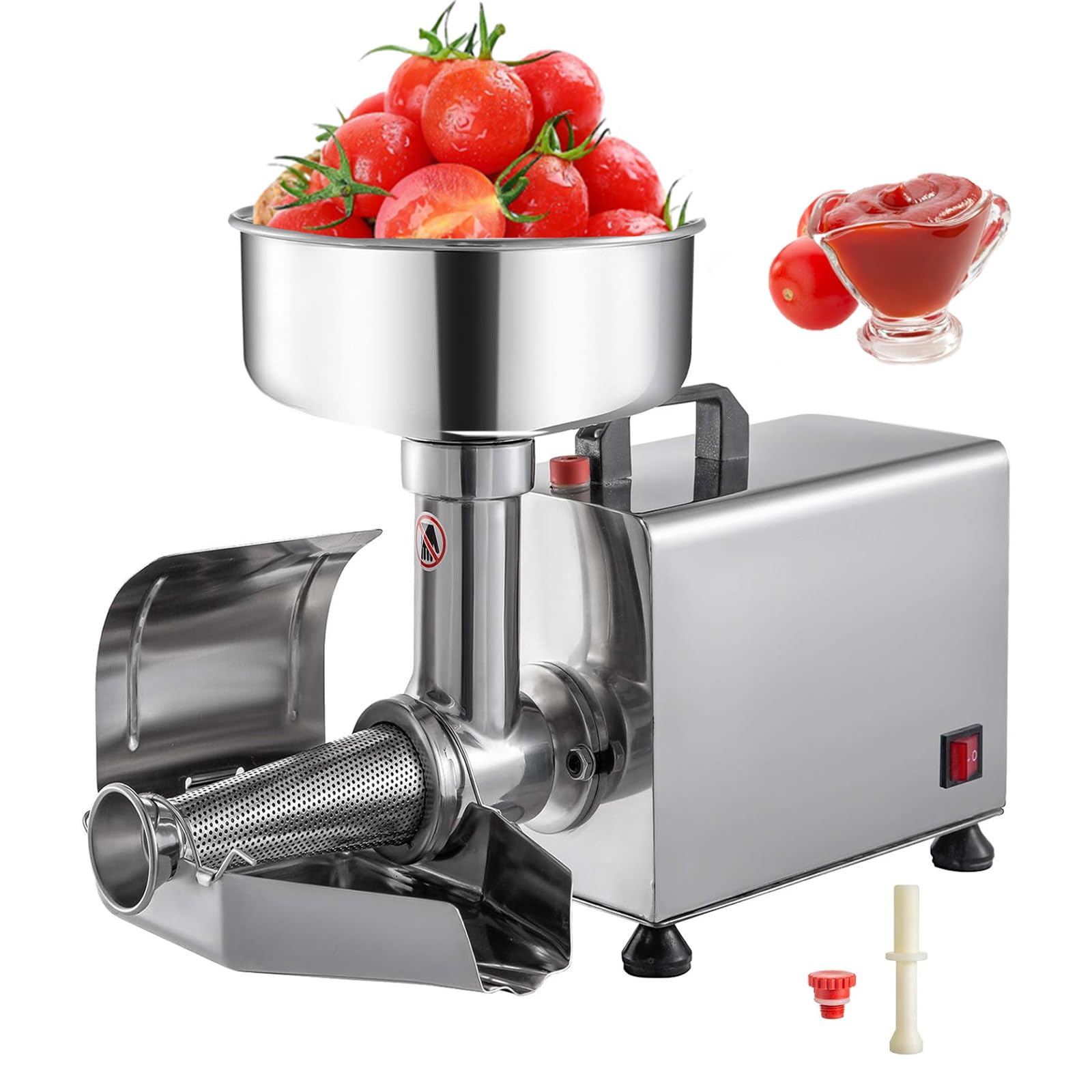 Elektryczne sitko do pomidorów, handlowa maszyna do mielenia żywności ze stali nierdzewnej 450 W, wyciskarka do owoców i sosów 70-150 kg/h, do sosu pomidorów, truskawek i jagód