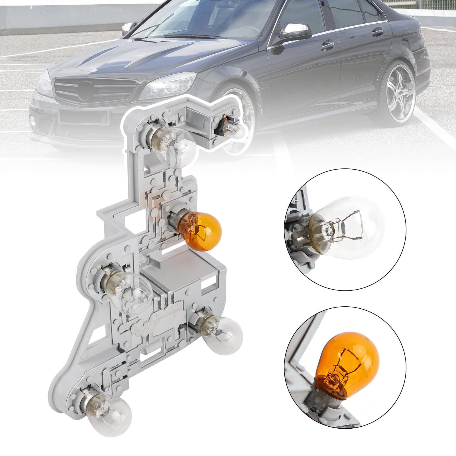 Support d'ampoule arrière droit avec ampoules pour Mercedes Classe C W204 Berline 2007–2010, remplacement des feux arrière halogènes, A2048201600 2048201600