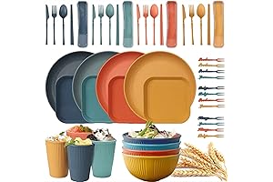 Wheat Straw Dinnerware Sets: Perfect for College Dorms and More