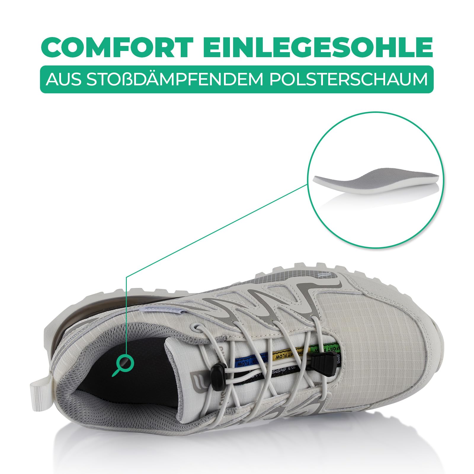 Fusskleidung® Damen Herren Wanderschuhe wasserdichte Trail Running Trekkingschuhe