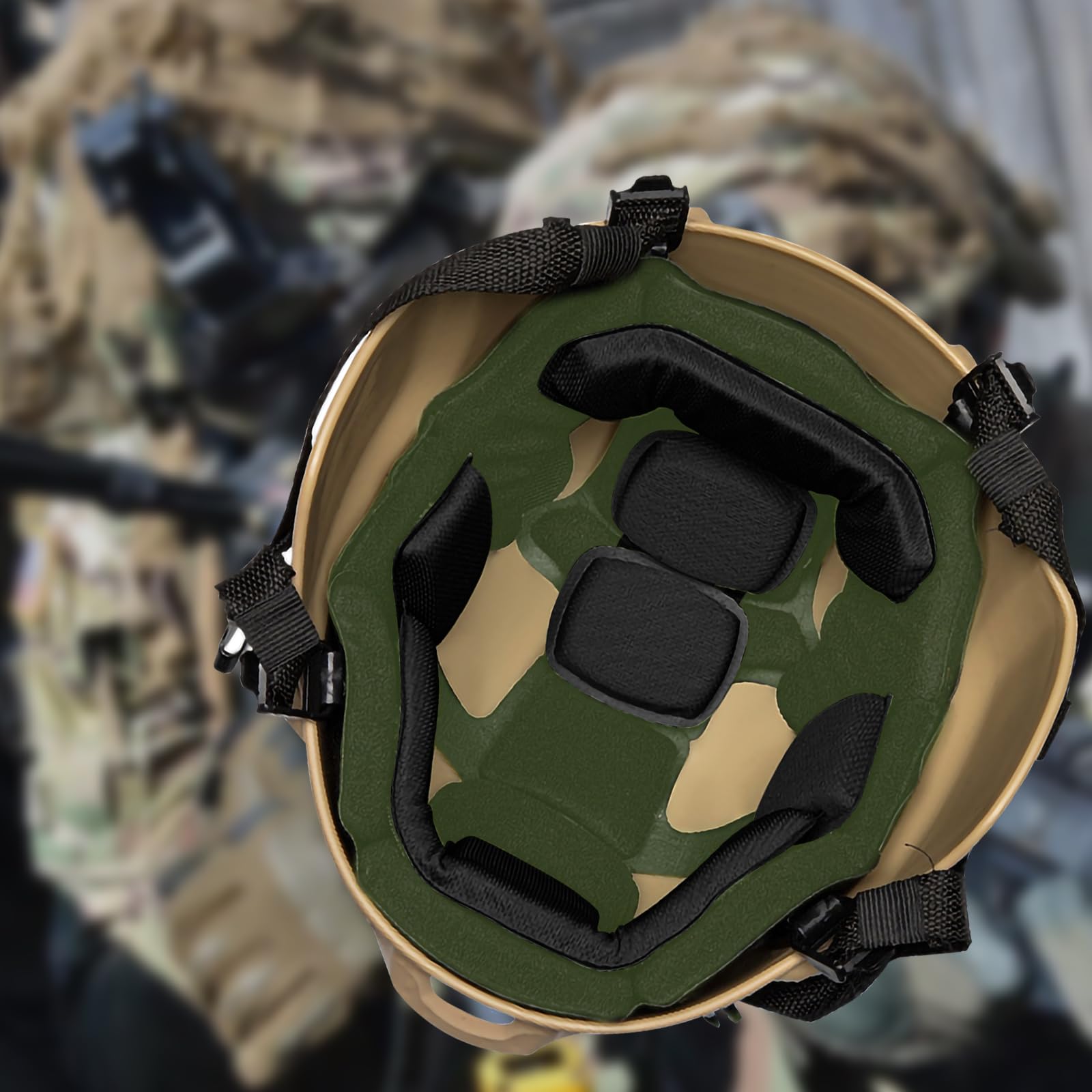 Helm-Memory-Schaum-Pads, Innenfutter, Memory-Schwamm, Federung, Helmmodifikation, Schutzpolster, Helmpolster, Set, Ersatz, universelles Motorrad, taktisches Pad, weich, mit 24 magischen Haken