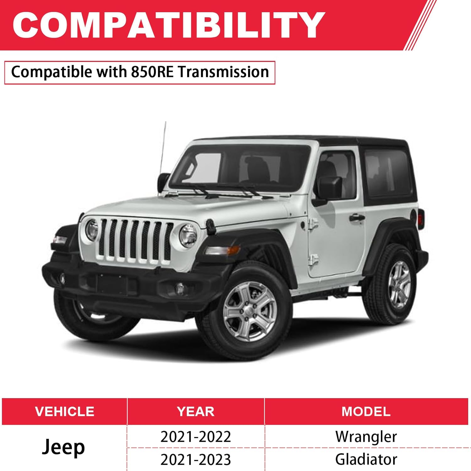 850RE Transmission Filter With Gasket Kit Compatible with Jeep 2021-2022 Wrangler,2021-2023 Gladiator Replaces# 68417054AB