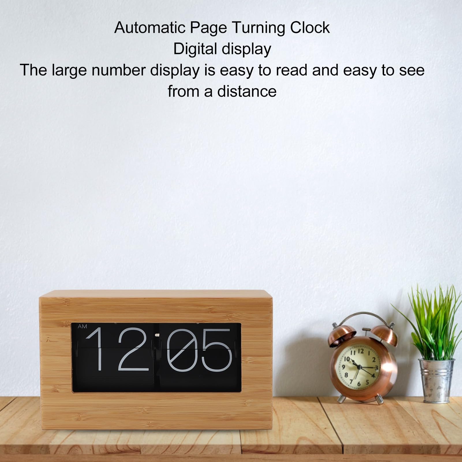 FLEXMAN Retro Digital Flip Down Clock, 8.43 X 4.92 X 2.87in Flip
