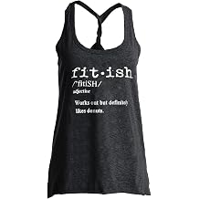 IRISGOD Womens Workout Tank Tops Summer Graphic Twisted Back Sleeveless Tops Athletic Gym Shirts