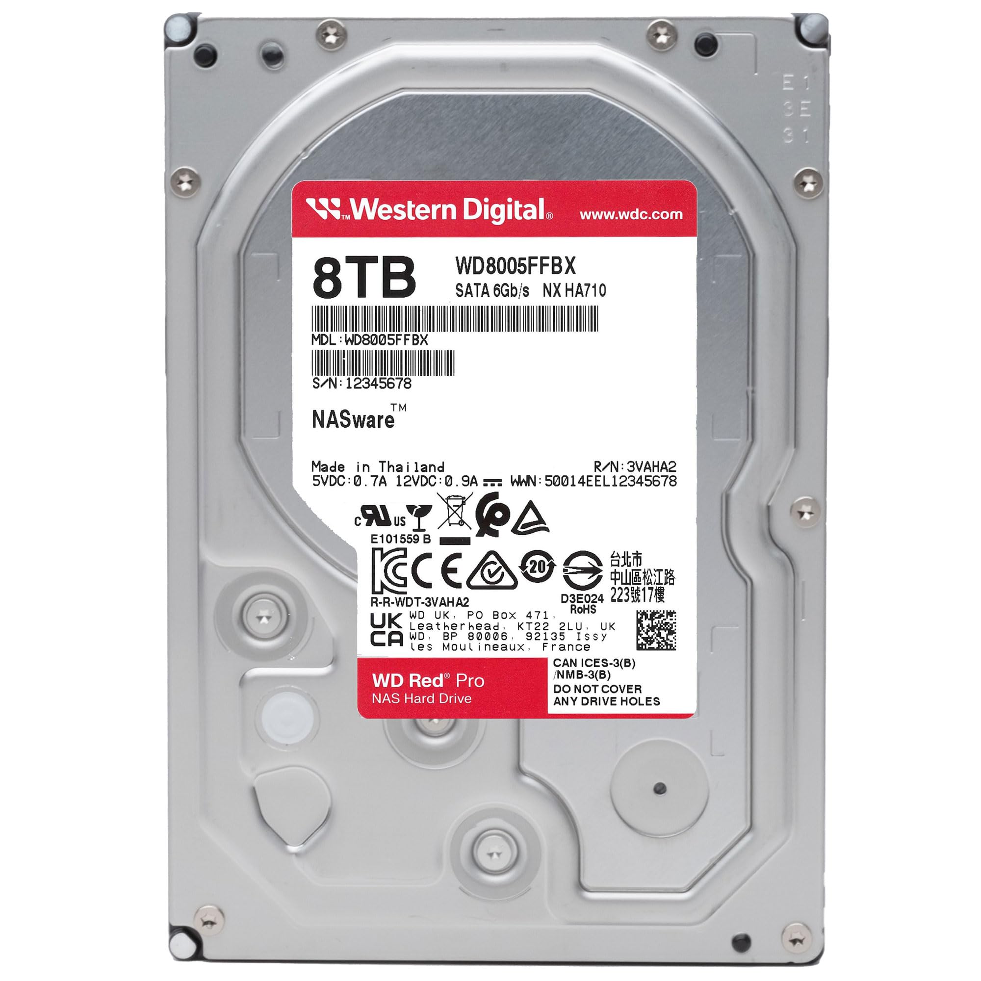 新品未開封 WD Red Pro 8TB HDD WD8005FFBX Amazon | WD8005FFBX [WD Red Pro（8TB 3.5インチ SATA 6G 7200rpm