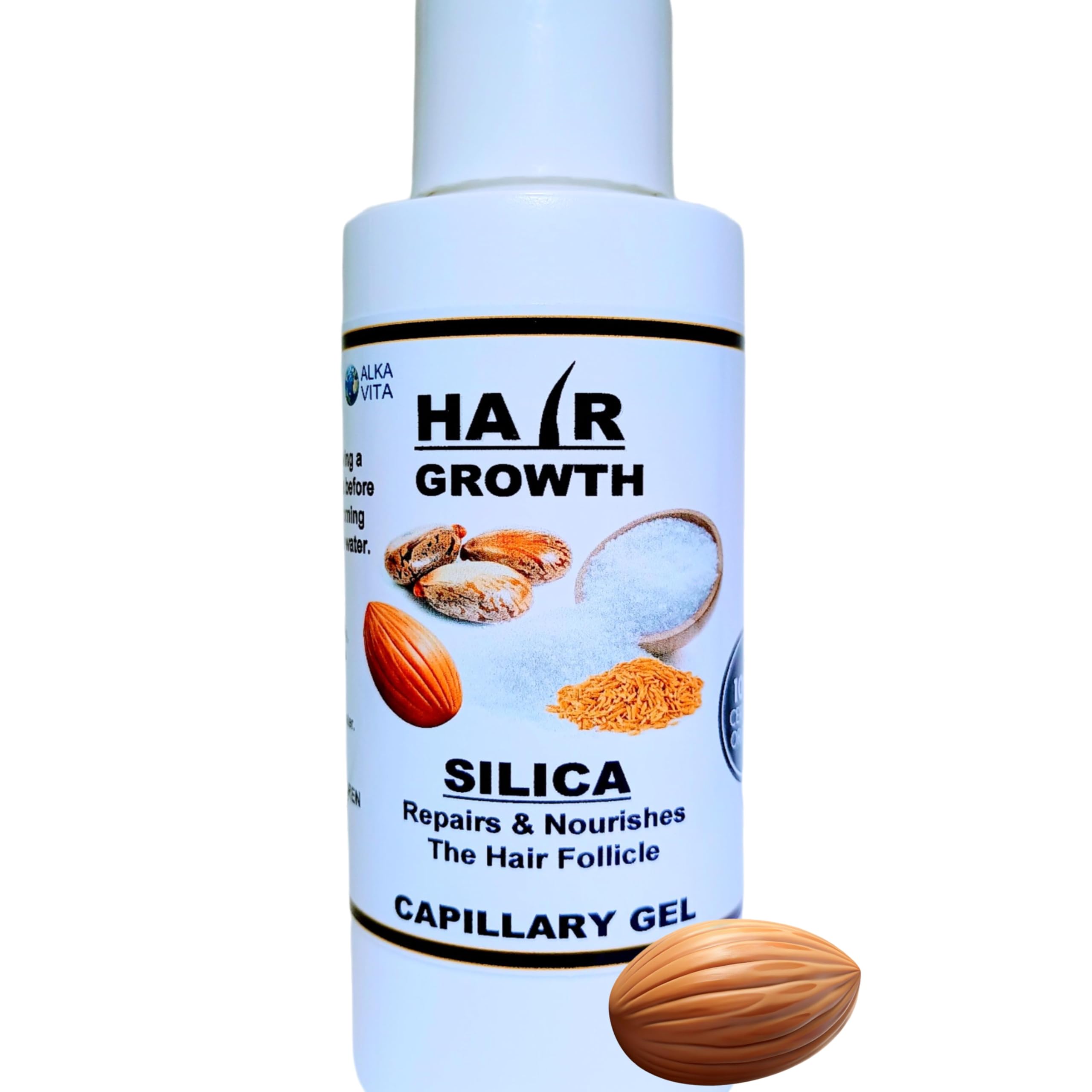 Hair Loss Capillary Gel Silica Hair Thickener Sweet Almond Rice Cactus Castor & Biotin Oil