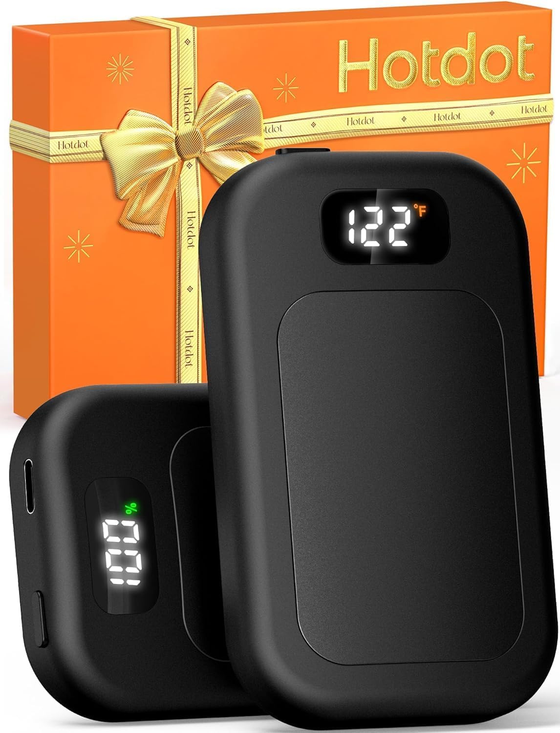 Hand Warmers Rechargeable 2 Pack, 6400mAh Electric Hand Warmers, Portable Pocket Heater, Outdoor Camping Hunting Golf Accessories