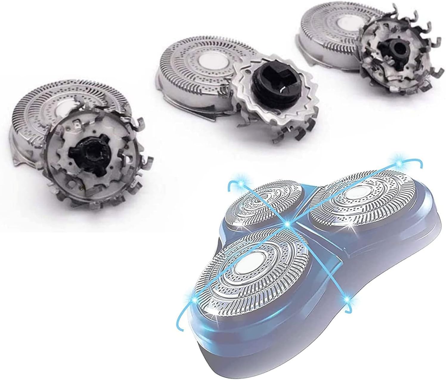 HQ9 Replacement Heads Compatible with Norelco HQ9, Replacement Heads for Series 8160XL 8170XL HQ9070 8140XL 8150XL, HQ9 Replacement Blades for Razor HQ9080 8240XL 8140XL 8150XL, 3Pack