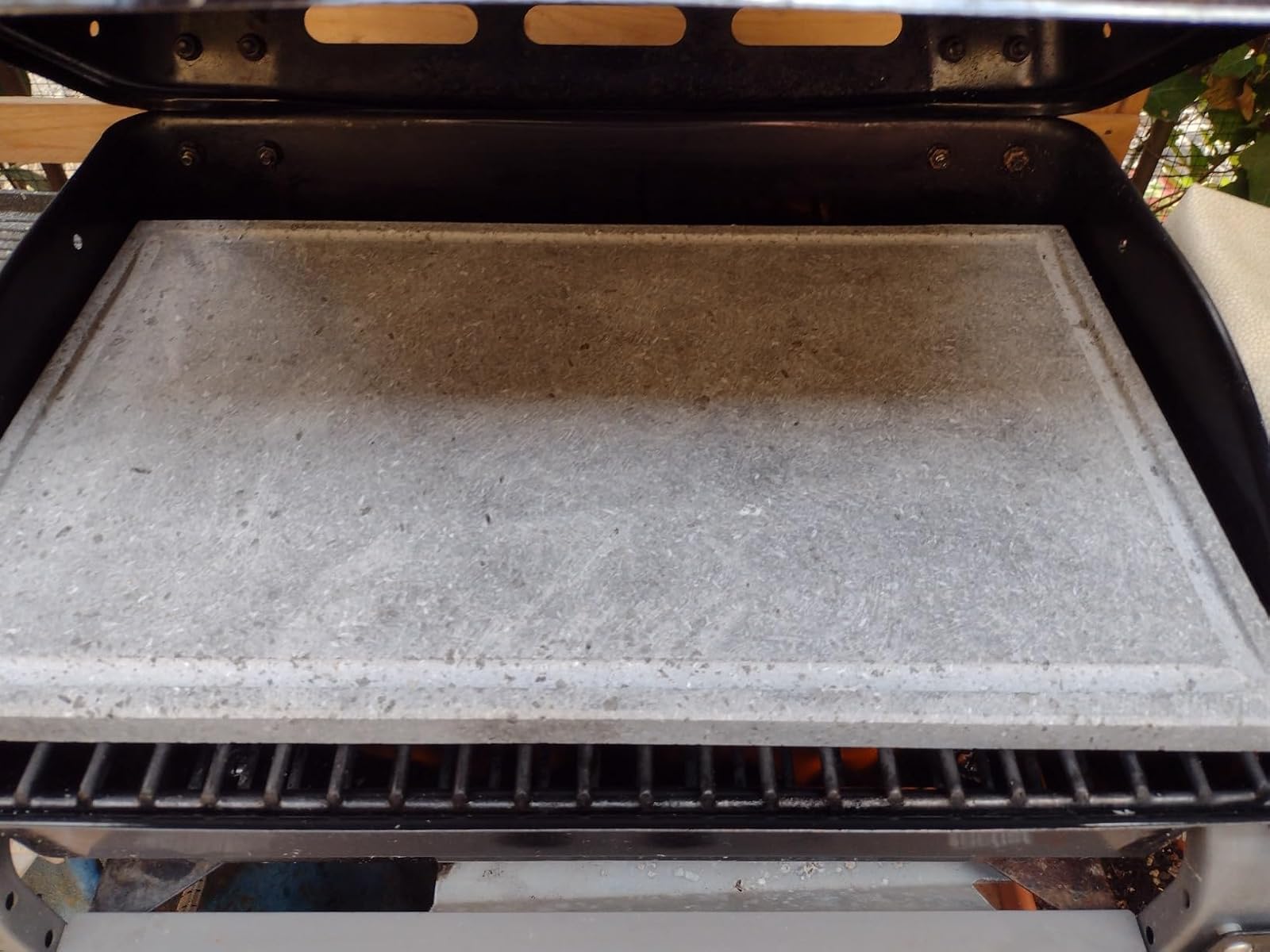 FONDERIA BONGIOVANNI - Placa rectangular de piedra de lava | Piedra para cocinar y barbacoa | 50x30 cm | Piedra natural dietética | Gris
