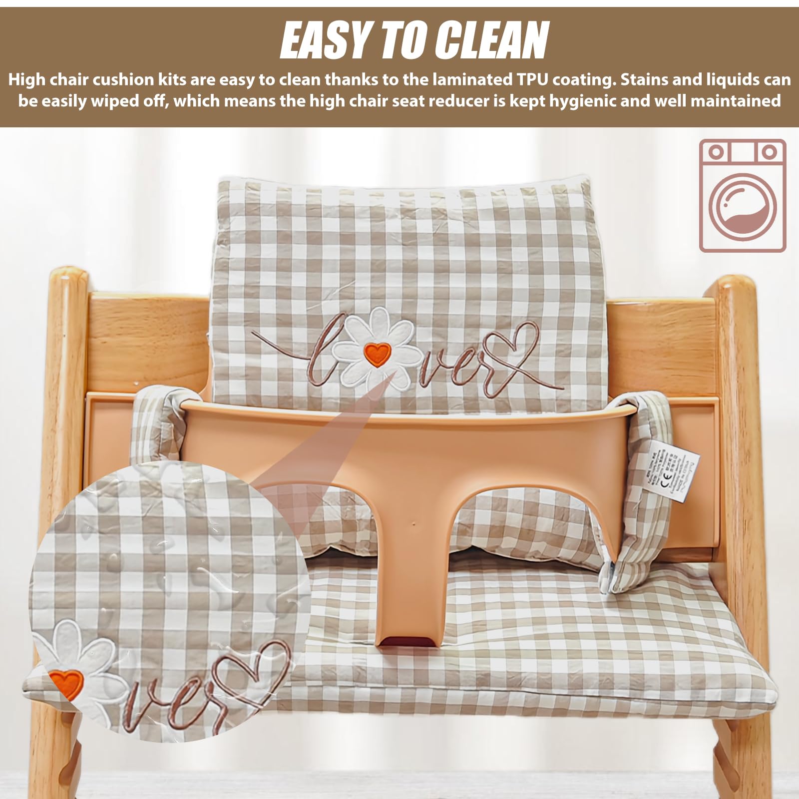 Cuscino per seggiolone Stokke Tripp Trapp: WIYETY, morbido e confortevole, facile pulizia, set di cuscini per seggiolone, adatto per Stokke Tripp Trapp