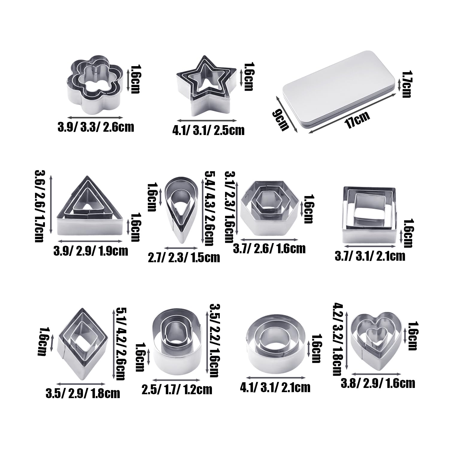 Moules à Biscuits Réglables Emporte-pièces Ronds Fdit 12 Pièces - Acier Inoxydable Pour Pâtisserie Accessoires Pâtisserie Professionnels