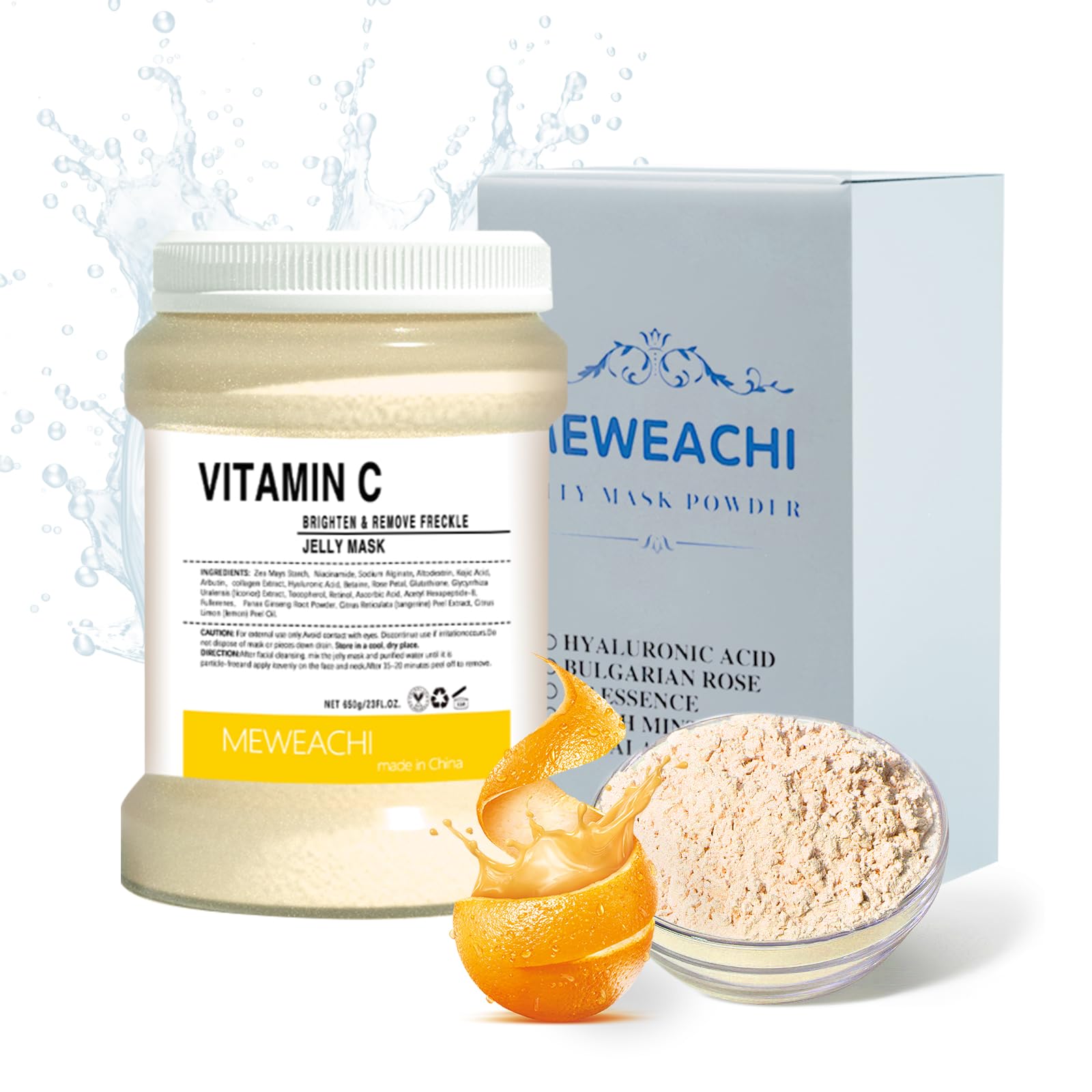 MEWEACHI Jelly Mask For Facials Professional,Spa facial mask Rubber Mask, Moisturizing&Hydrating for Wrinkles&Acne,23 Fl Oz Jar Face Mask SkinCare,