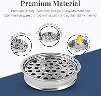 Vista 4 de Communion Ware - Bandeja de comunión Bandejas apilables sagradas para iglesias Suministros para comuniones Bandeja portátil para comuniones