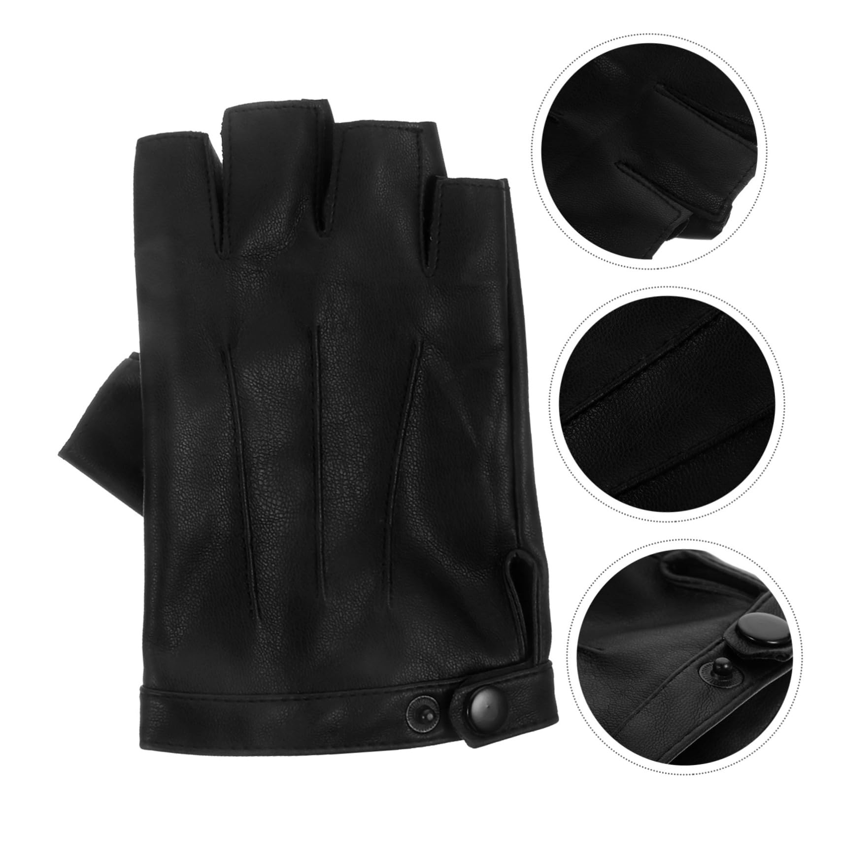 Toyvian PU Halbfingerhandschuhe für Herren Atmungsaktiv und Langlebig für Radfahren Outdoor Sport und Fitnessaktivitäten rutschfest