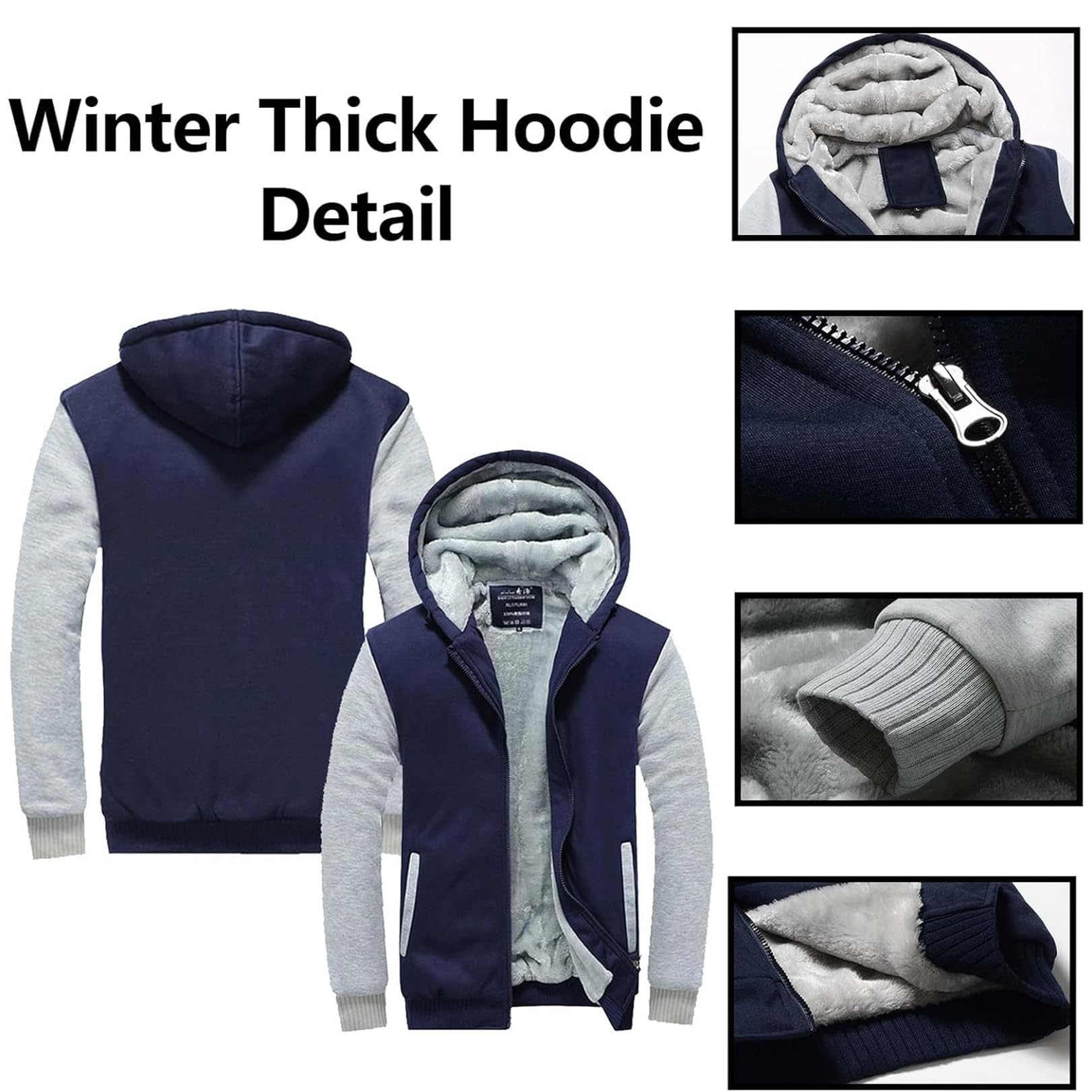 Dicker, Warmer Fleece-Hoodie für Herren für Scania, Sweatshirt mit Kapuze, Pullover, Jacke, Winter, langärmelig, Kapuzenpullover mit Taschen, Laufoberteile,A-XL