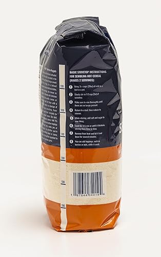 Miniatura 4 de DOMA Harina de sémola 3.08 libras (2 x 1.54 libras)  Gruesa, ideal para masa de pizza de corteza fina, pasta, pan, pudín y gachas de avena