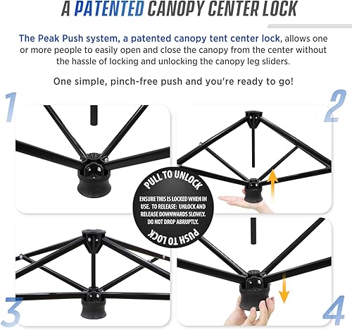 Miniatura 4 de EAGLE PEAK Day Tripper - Toldo portátil ligero y compacto de 8 x 8 pies, con mochila, fácil instalación para una persona, refugio plegable y 36 pies